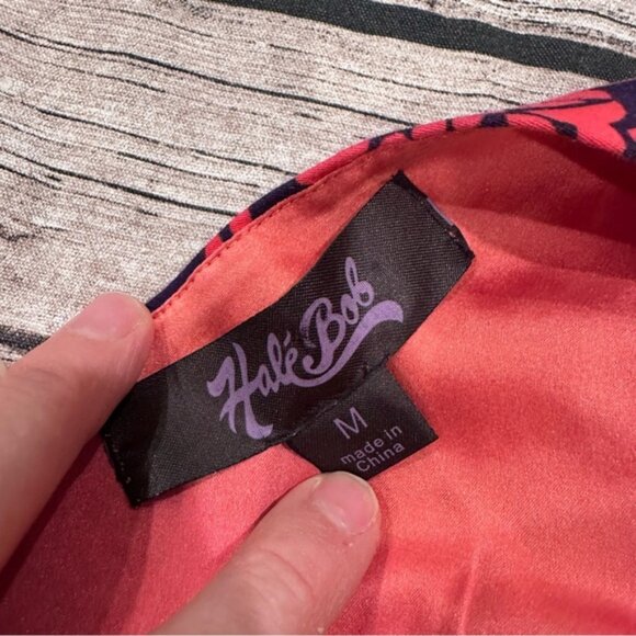 Gorgeous Hale Bob Sleeveless Blouse in Coral and Purple Size Medium - Picture 7 of 8